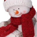 Teiera ceramica bianco con fiori rosso tondo cmø15h14