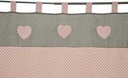 Tenda rosa decoro cuori st-0400 cm. 154x 260