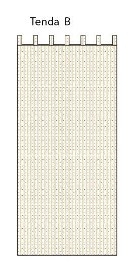Tenda tessuto rosmary righe cm140xh300x2