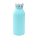 Round blue steel thermos 0,3L cm6,8x4,8h17,9