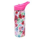 Round pink flowers steel thermos 0,5L cm5,5x11h23