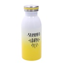Round yellow steel thermos 0,3L cm6,8x4,8h17,9