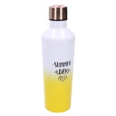 Round yellow steel thermos 0,5L cm7x6,5h25,5