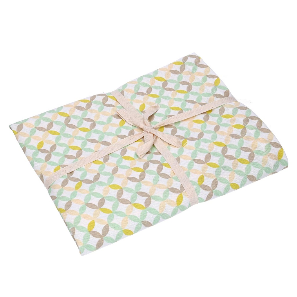 Tovaglia optical verde chiaro hem cm2.5rettangolare cm140x240