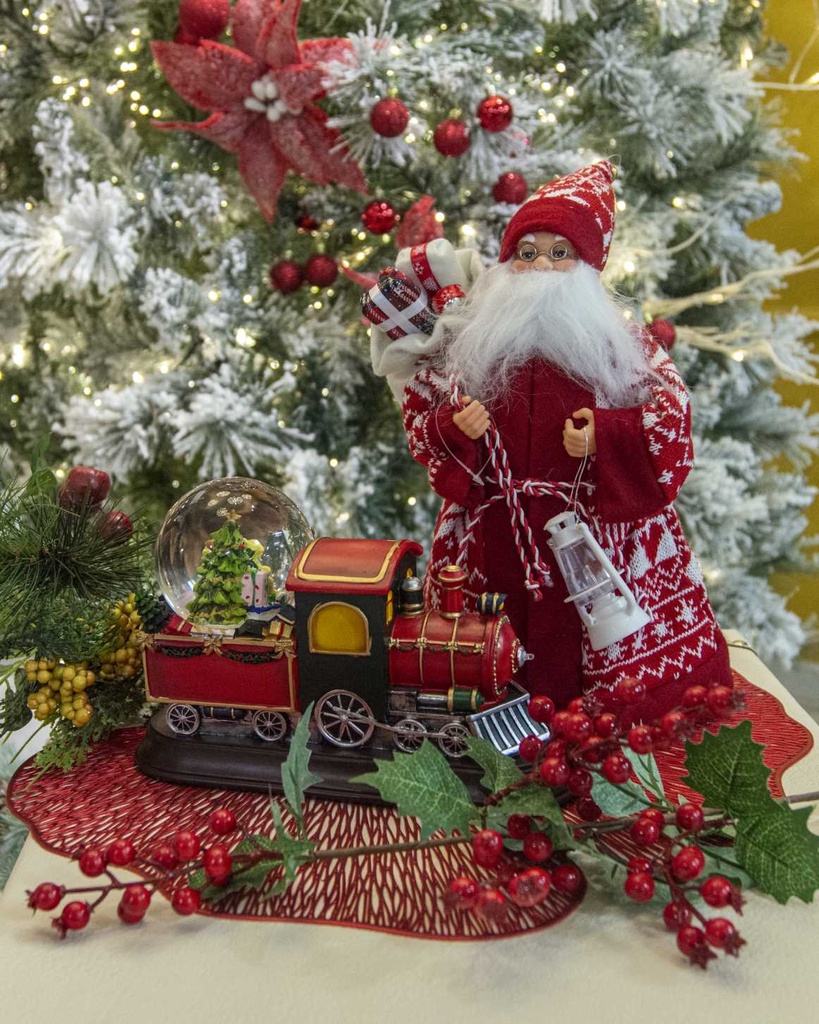 Resin led train with music cm24x8,5h17