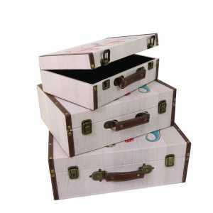 Rectangular eco-leather suitcase 1-3 gnomescm40x30h14