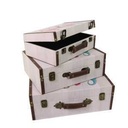 Rectangular eco-leather suitcase 1-3 gnomescm40x30h14