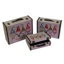 Rectangular eco-leather suitcase 1-3 gnomescm40x30h14