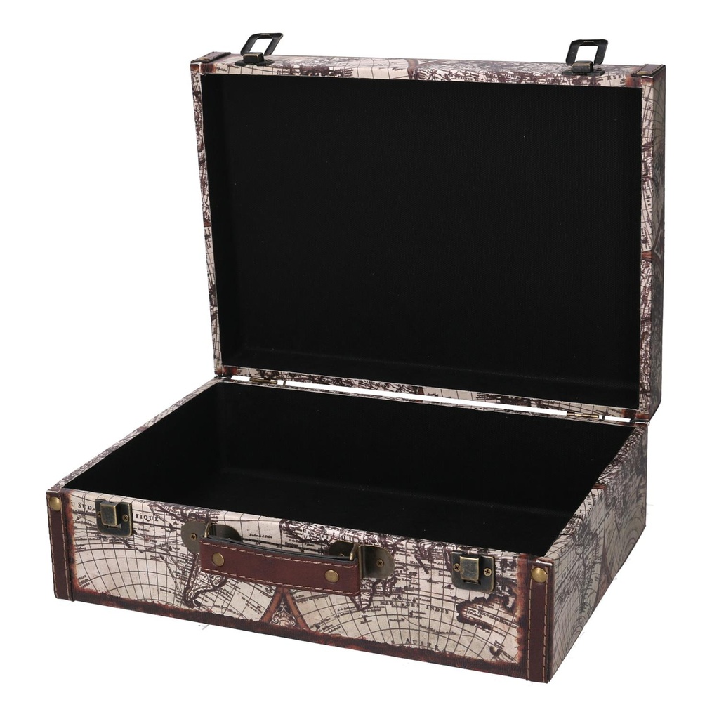 Eco-leather suitcase 1-3 rectangular globe cm40x30h14