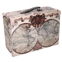Rectangular globe eco-leather suitcase cm34x24h14,5
