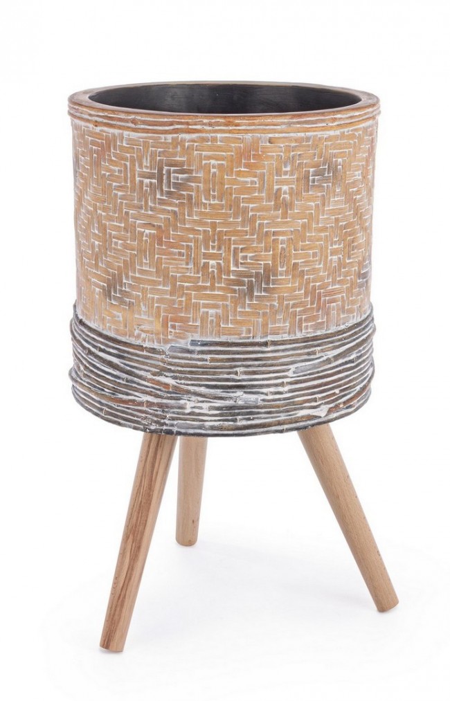 Vaso Dakar treppiede Magnesia 39h cm