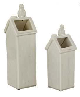 Vaso casetta uccellino grande dc-1026 cm. 13 x 13 h 43
