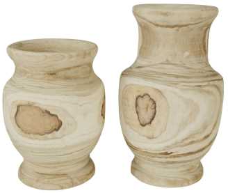 Vaso maxi anfora legno fw-0028 Ø cm. 27h 37,5