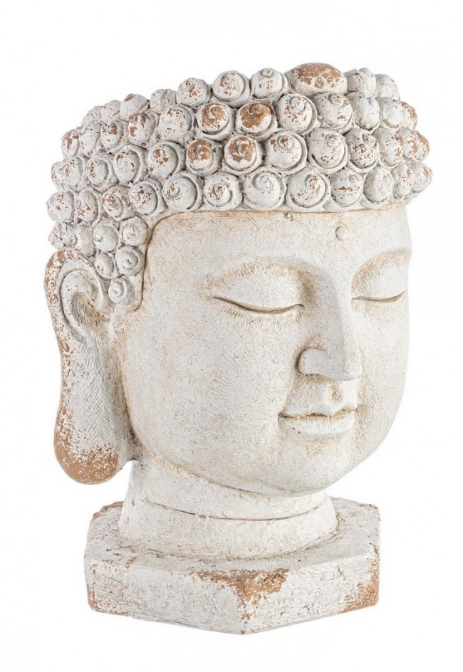 Vaso testa Buddha Magnesia D35 cm