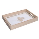 Vassoio legno bianco rettangolare cm35x25h4,5