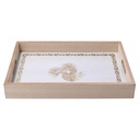 Vassoio legno bianco rettangolare cm35x25h4,5