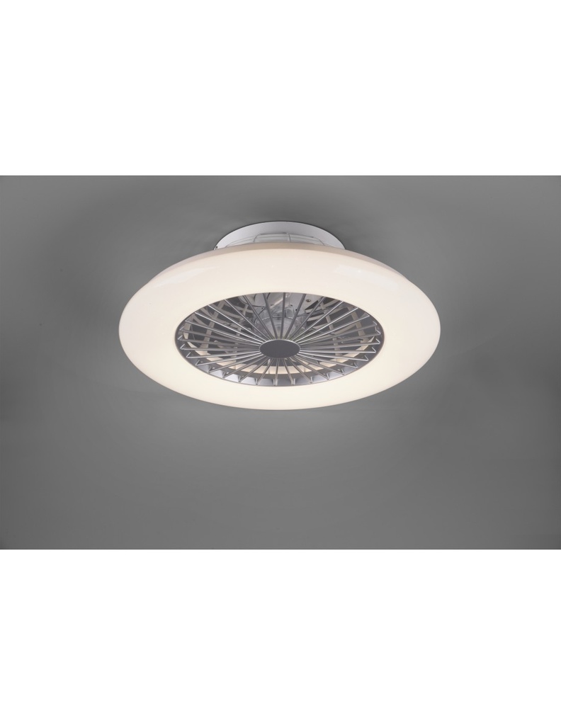 Ventilatore Lampadario Led Dimmerabile Stralsund Alluminio Trio Lighting