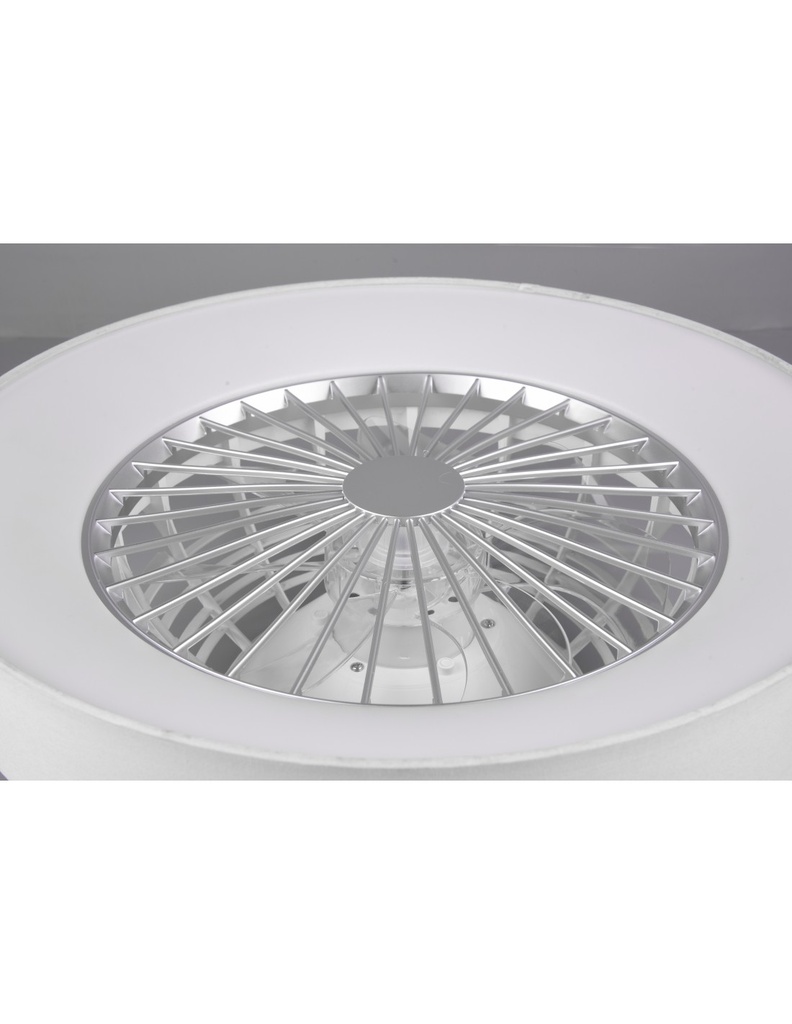 Ventilatore Moderno Luce Led 30w Dimmerabile Farsund Bianco Trio Lighting