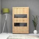 Vetrina Credenza da soggiorno quattro ante Rovere FIESTA 102x45x h162 cm