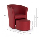 poltrona c-pouf rita rosso