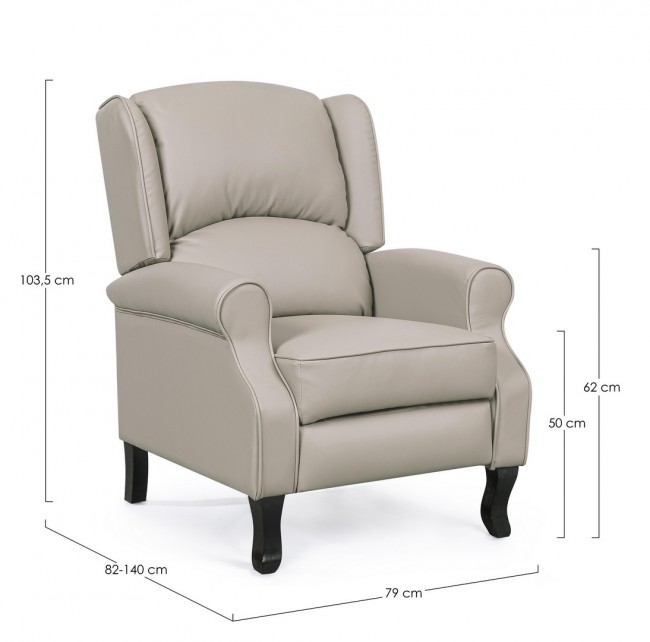 poltrona reclinabile maila pu tortora
