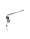 Applique Braccio Flessibile Line Nero Portalampada E27 Trio Lighting