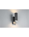 Applique Cilindro Doppia Emissione Laredo Antracite IP44 Sensore Crepuscolare Trio Lighting