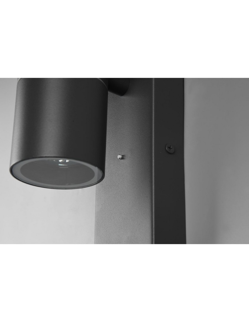 Applique Cilindro Doppia Emissione Laredo Antracite IP44 Sensore Crepuscolare Trio Lighting
