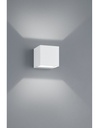 Applique Cubo Doppia Emissione Led Adaja Bianco IP54 Trio Lighting