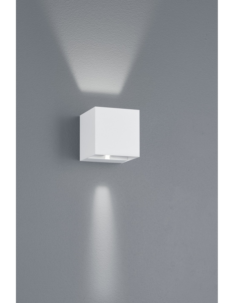 Applique Cubo Doppia Emissione Led Adaja Bianco IP54 Trio Lighting
