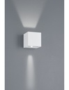 Applique Cubo Doppia Emissione Led Adaja Bianco IP54 Trio Lighting