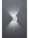 Applique Cubo Louis Doppia Emissione Led Alluminio 10x10 cm Trio Lighting