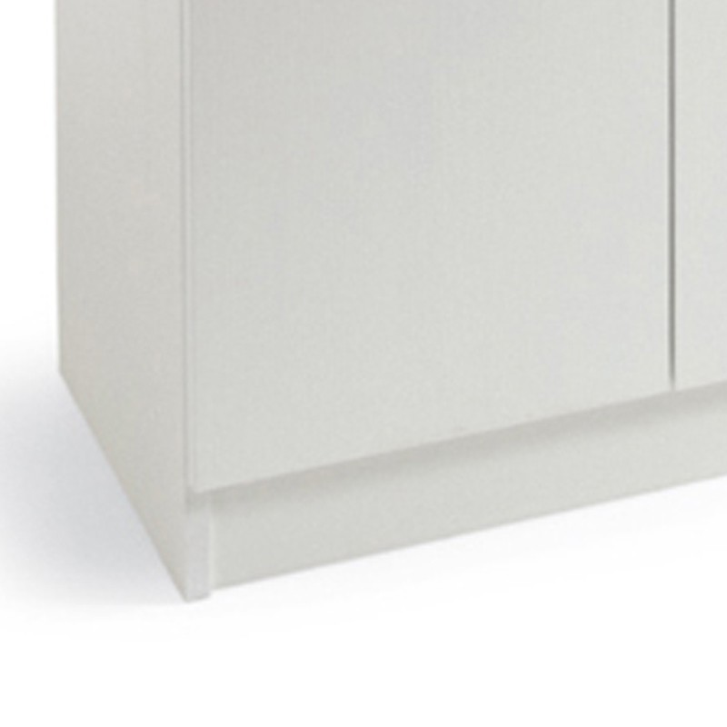 Armadio scarpiera multiuso Bianco in legno nobilitato 2 ante h130x71x38