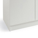 Armadio scarpiera multiuso Bianco in legno nobilitato 2 ante h130x71x38