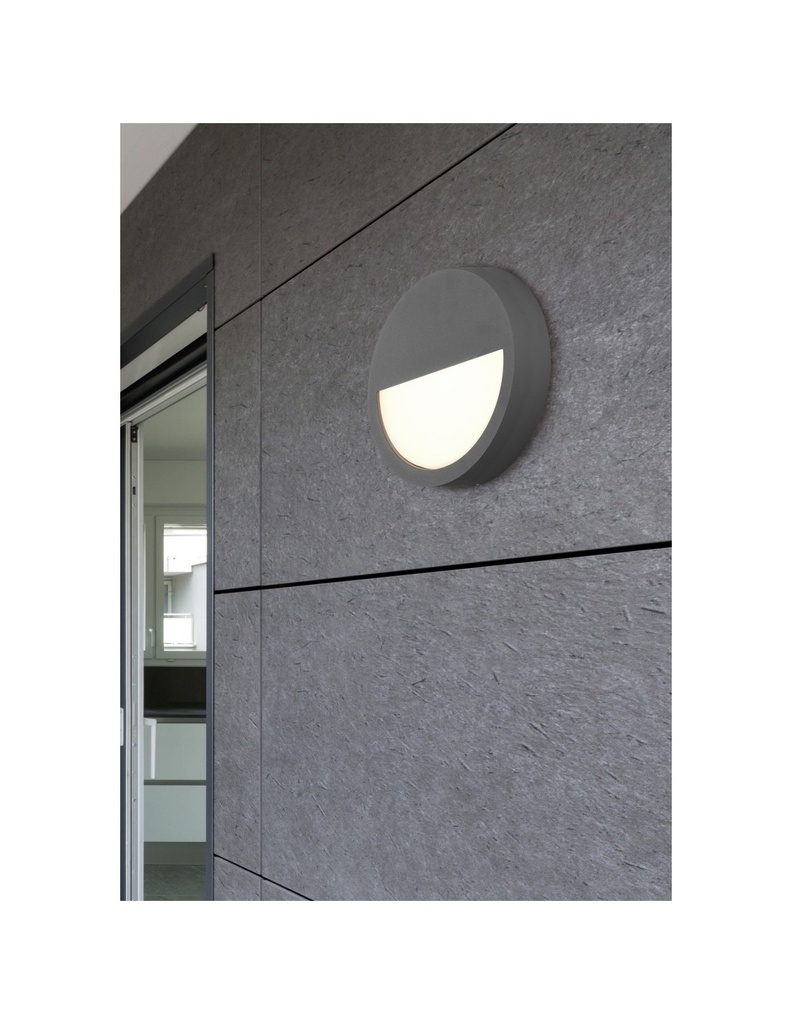 Applique Da Esterno IP54 Rotonda Led Antracite Pedro Trio Lighting