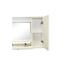 Mobile specchiera bagno bianco frassinato 1 anta c/ ribalta h.61x73x14 cm