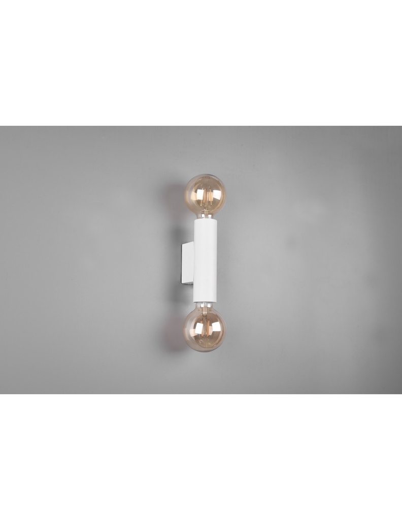 Applique Doppia Emissione 2xE27 Vannes Bianco H18 cm Trio Lighting