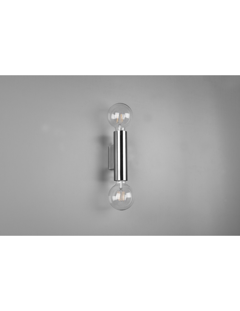 Applique Doppia Luce 2xE27 Vannes Nichel H18 cm Trio Lighting