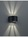 Applique Doppia Luce Led Rosario Nero H15 cm IP44 Trio Lighting