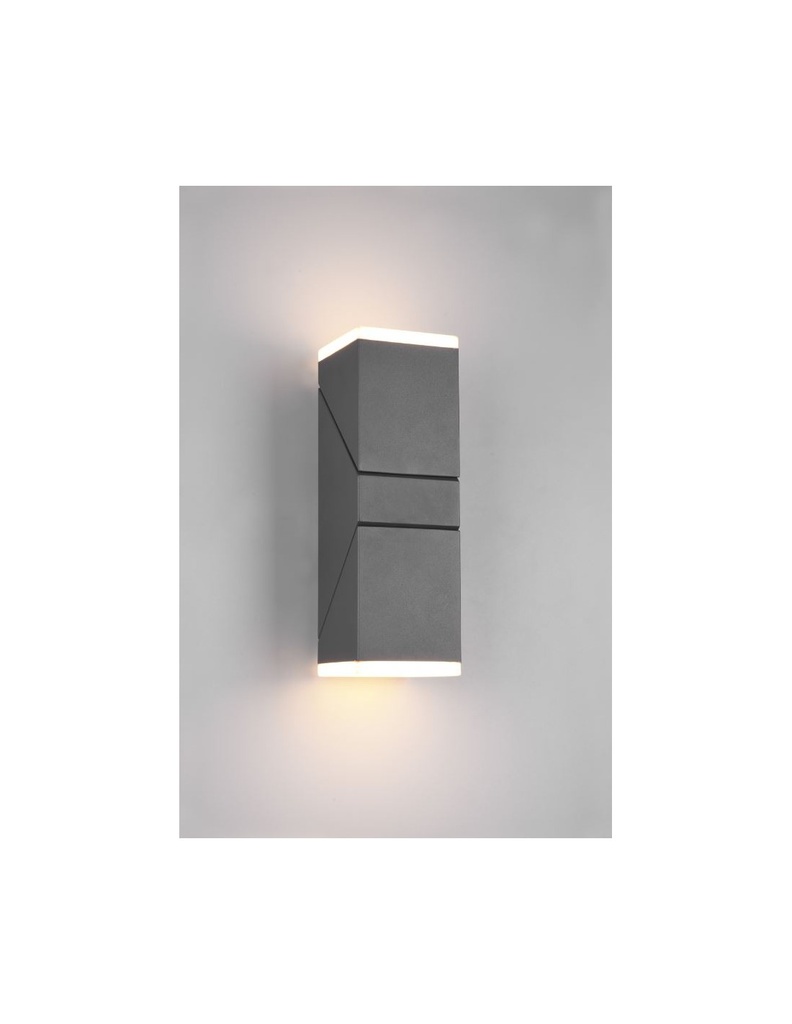 Applique Doppio Led Orientabile Avon Alluminio Antracite IP54 Trio Lighting