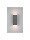 Applique Doppio Led Orientabile Avon Alluminio Antracite IP54 Trio Lighting