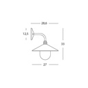 Applique In Basso E27  linea spectre  bianco