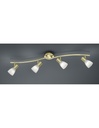 Lampada da Soffitto 4 Spot E14 Orientabili Levisto Ottone Trio Lighting