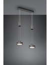 Lampadario Isola Doppio Disco Led Sospeso Franklin Antracite Trio Lighting