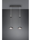 Lampadario Isola Doppio Disco Led Sospeso Franklin Antracite Trio Lighting
