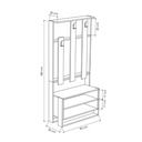 Mobile ingresso Chester bianco  90x36xh.180 cm