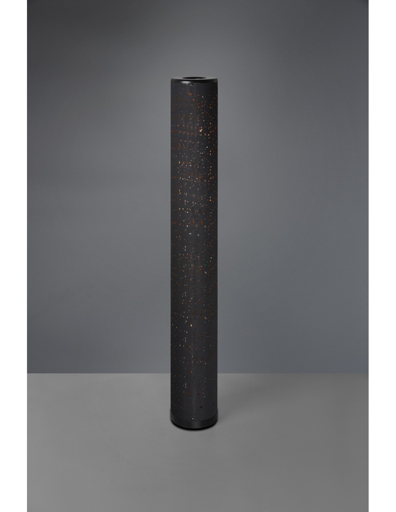 Piantana Tessuto Nero Oro Cilindro Led Effetto Stelle Vintage Taco Trio Lighting