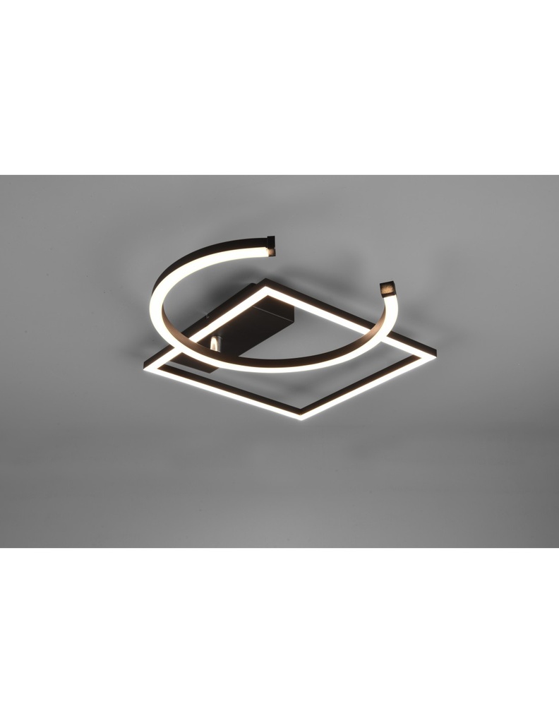 Plafoniera Pivot Led 23,5w Nero L42 cm Dimmerabile Trio Lighting