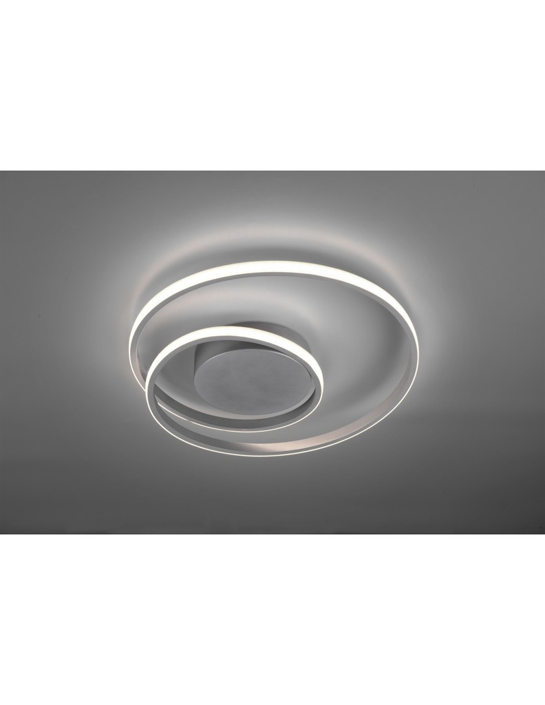 Plafoniera Zibal Alluminio Spirale Led 22w Dimmerabile Ø39 cm Trio Lighting