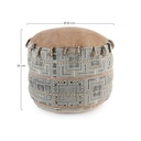 Pouf in cotone stile etnico TILAK Desert diametro 50x h35 cm